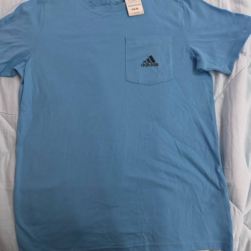Adidas Men's Sky Blue Pocket Tee